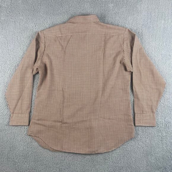 Hunter's Ridge Men's Large Brown Plaid Long Sleeve Button Up Shirt w/ Pockets - Picture 12 of 16